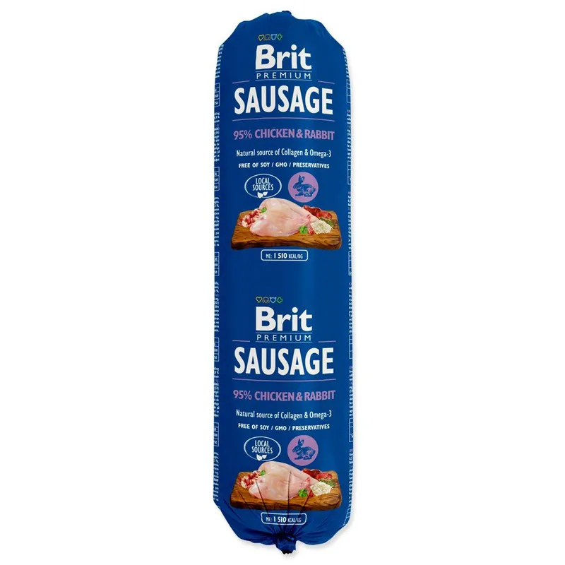 Akční Cena Salám BRIT Premium Dog Sausage Chicken & Rabbit (800g)