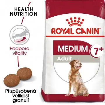Cenová Bomba Royal Canin Medium Adult 7+ granule pro dospělé stárnoucí střední psy 4kg