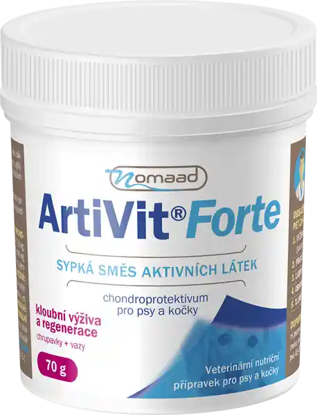 Tovární Cena Nomaad Artivit Forte Chondroprotektivum pro psy a kočky 70g