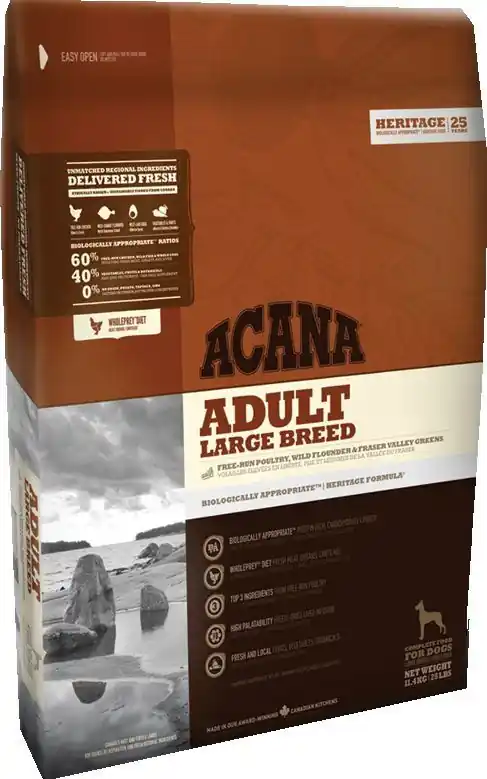 Časově Omezené ACANA dog ADULT LARGE HERITAGE 17 kg