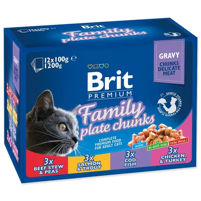 Akční Nabídka Kapsičky BRIT Premium Cat Family Plate (1200g)
