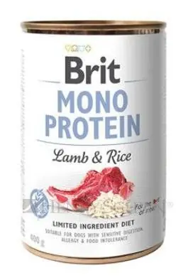 Aktuální Brit Dog konz Mono Protein Lamb & Brown Rice 400g