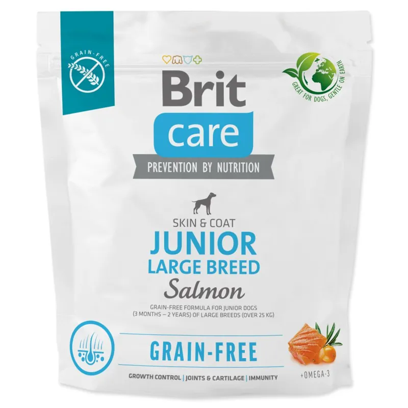 Zlevněný BRIT Care Grain-free Junior Large Breed Salmon & Potato (1kg)