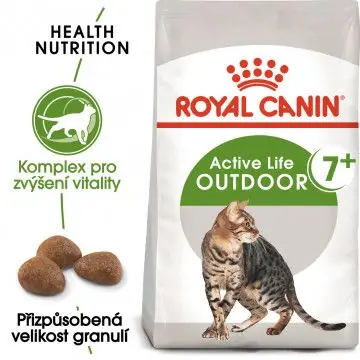 Nejprodávanější Royal Canin Outdoor 7+ granule pro stárnoucí kočky s častým pohybem venku 2kg