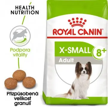 Koupit Online Royal Canin X-Small Adult 8+ granule pro stárnoucí trpasličí psy 1,5kg