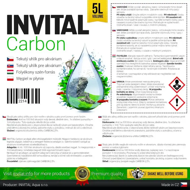 INVITAL CARBON 5 litrů Hit Sezóny
