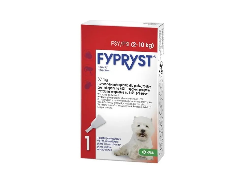 Fypryst spot on a.u.v. S (pes 2-10kg) sol 1x0,67 ml Nakupujte Hned