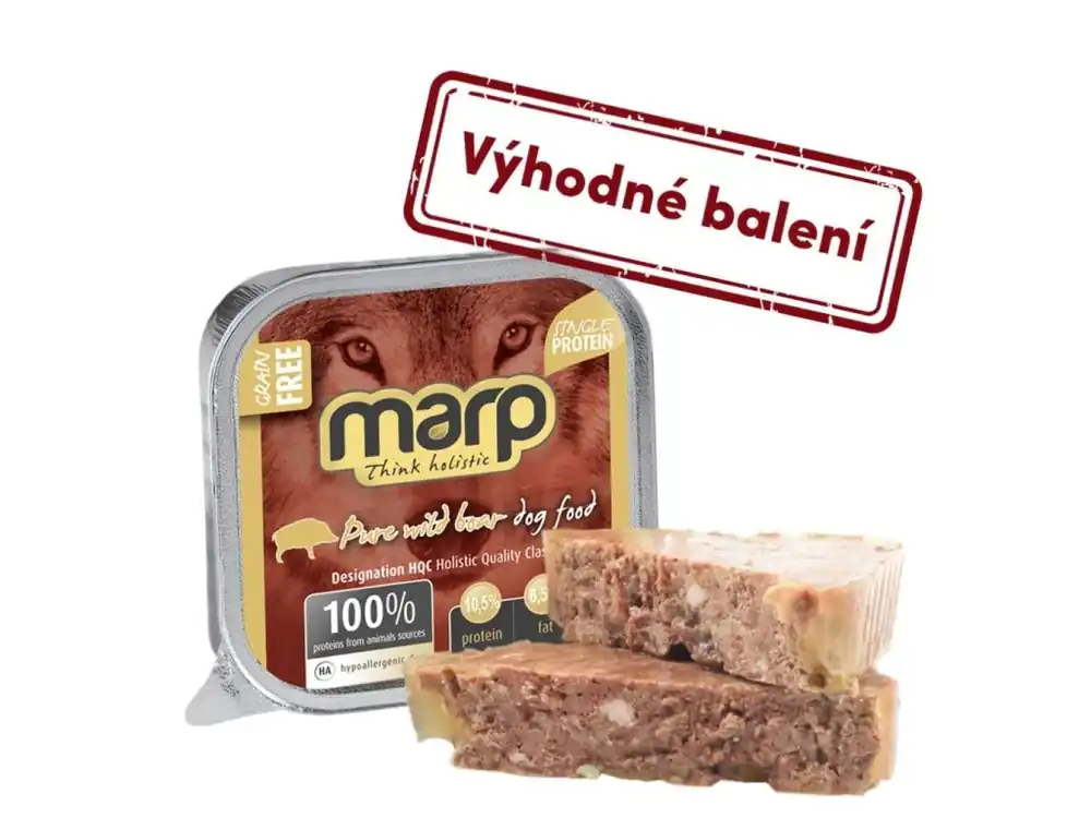 Marp Wild Boar vanička pro psy s divočákem 16x100g Akční Cena