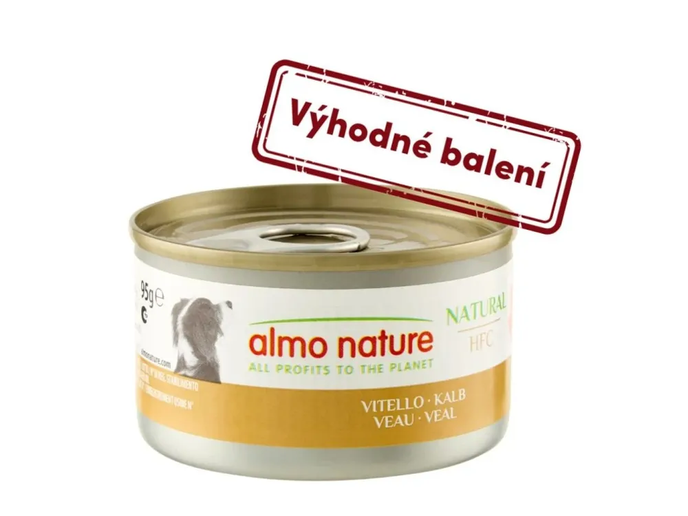 Top Prodej Almo Nature HFC DOG - Telecí 95g výhodné balení 24ks