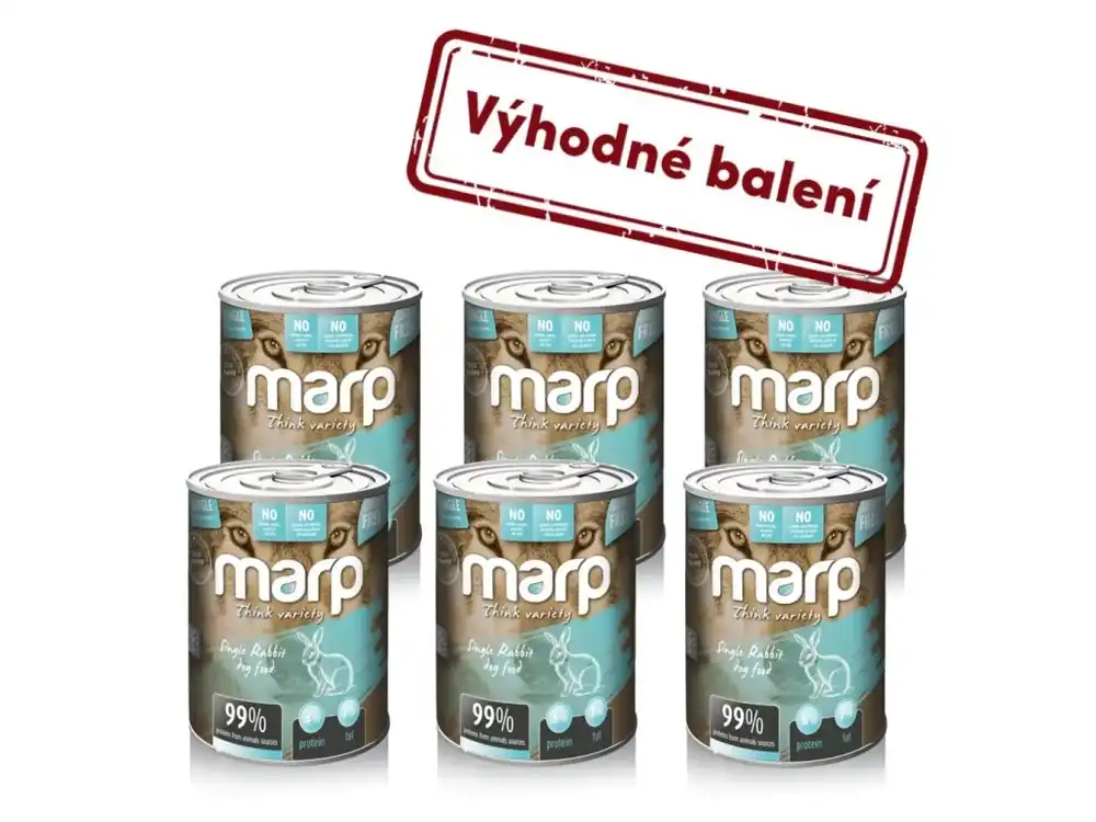 Cenová Bomba Marp Variety Single králík konzerva pro psy 6x400g