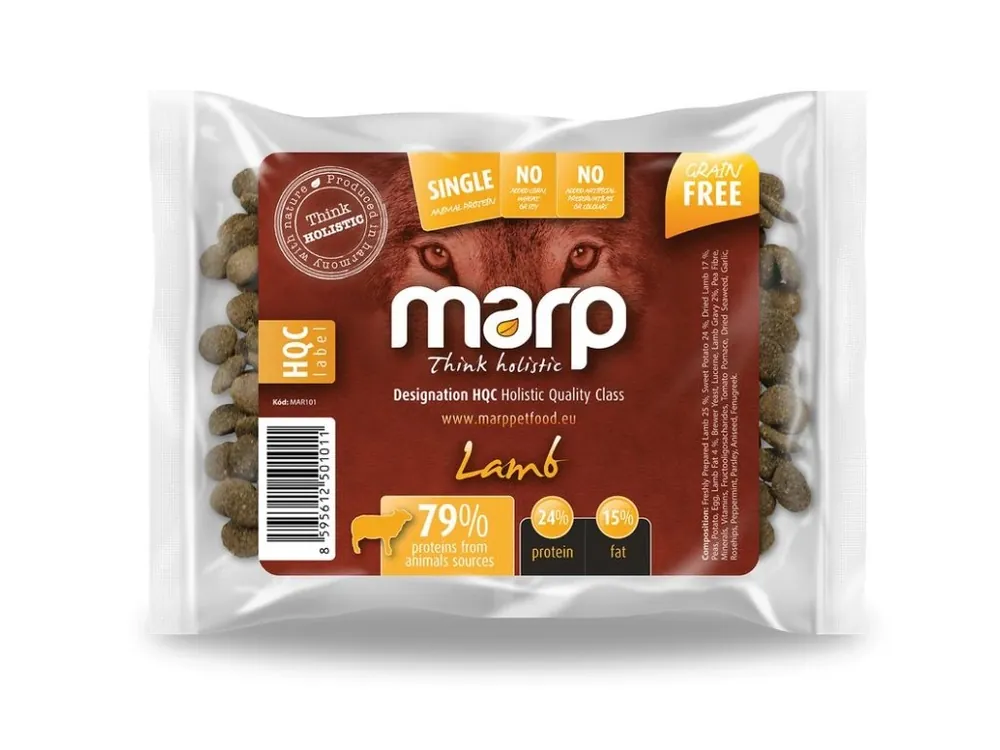 Nejprodávanější Marp Holistic Lamb - jehněčí bez obilovin vzorek 70g