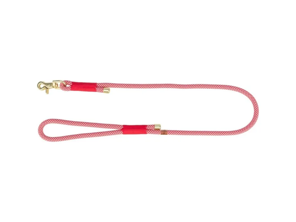Značkový Soft Rope kulaté tkané vodítko, červená/krémová