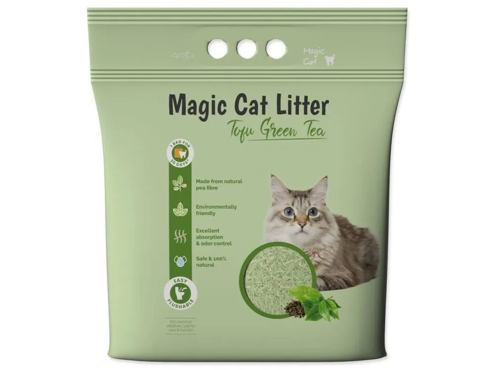 Hit Sezóny Stelivo Magic Litter Tofu zelený čaj 2,7kg/ 6l