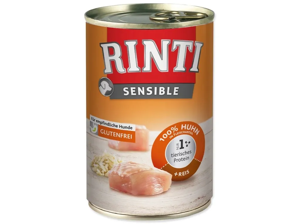 Konzerva Rinti Sensible Adult kuře a rýže 400g Dokud Zásoby Vydrží
