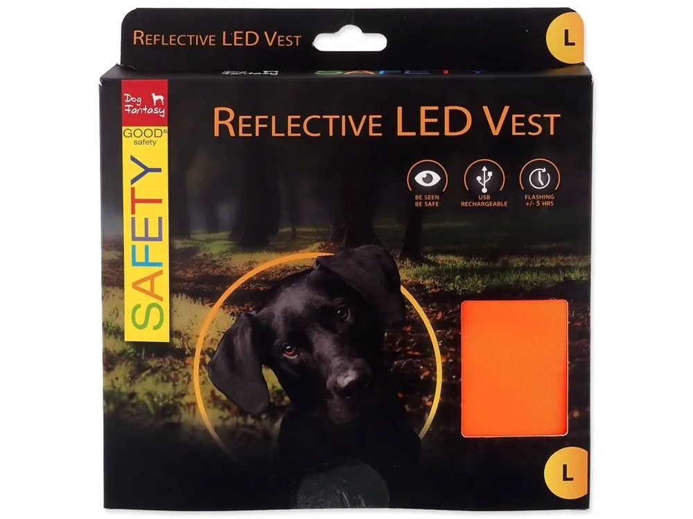 Vesta Dog Fantasy LED Reflexní nabíjecí vel. L Zlevněný