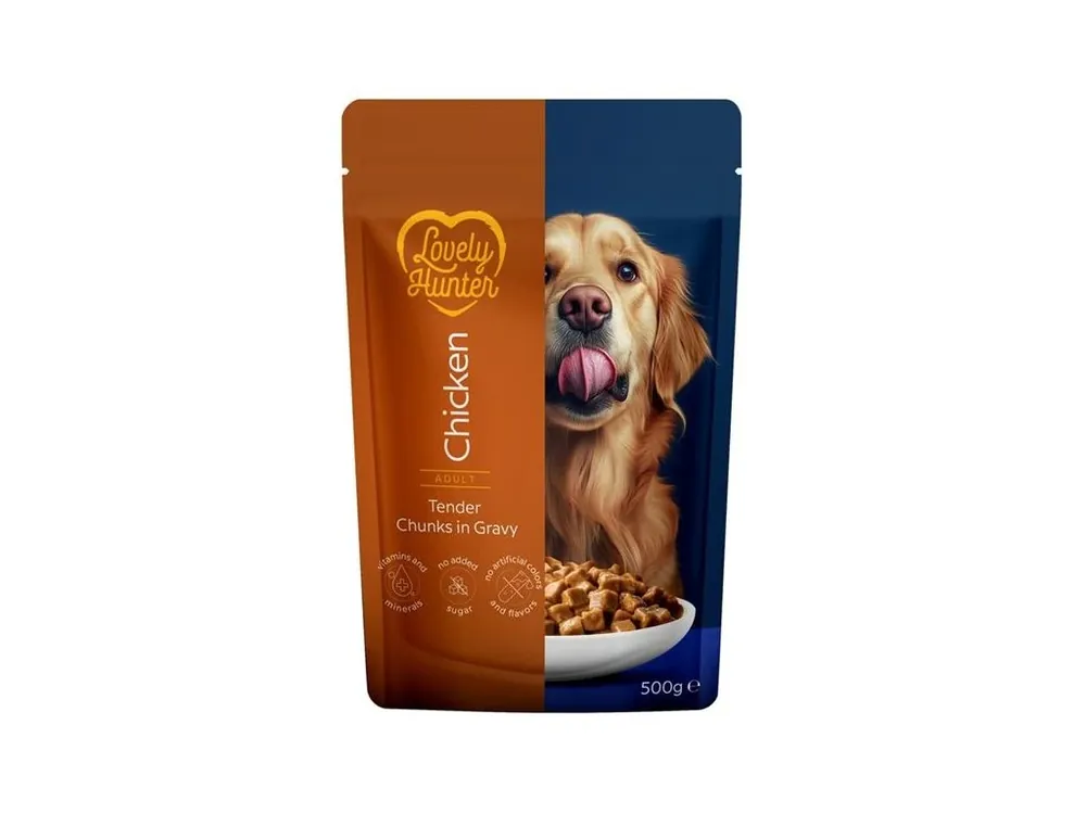 Lovely Hunter Dog kapsička Adult Chicken 500 g Bezpečná Platba