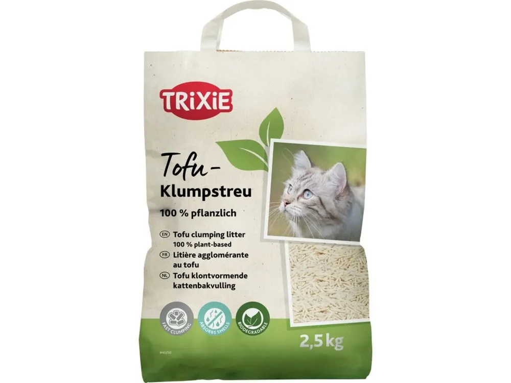 Výprodej TOFU, 100% rostlinné hrudkující stelivo (2.5 kg)