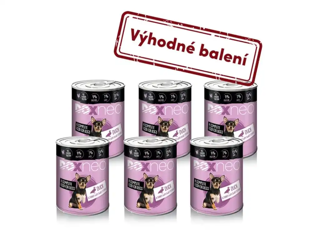 Doxneo Duck konzerva pro psy s kachnou 6x400g Vysoce Kvalitní
