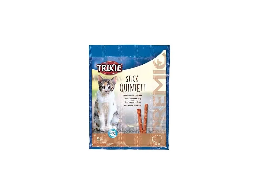 Nejprodávanější PREMIO Quintett tyčinky jehněčí/krůta 5 x 5 g