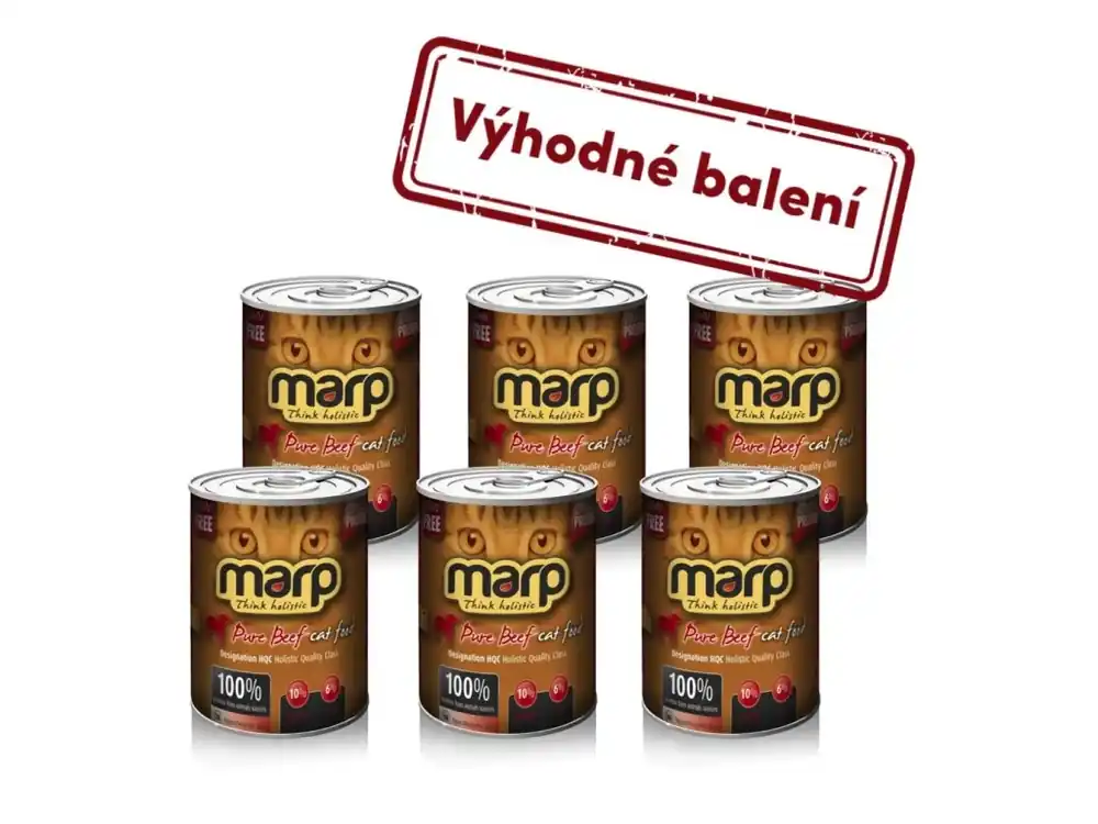 Speciální Cena Marp Beef konzerva pro kočky s hovězím 6x400g