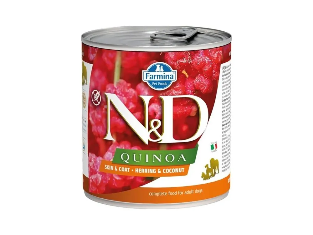 Autentický N&D QUINOA Dog konzerva Herring & Coconut 285 g