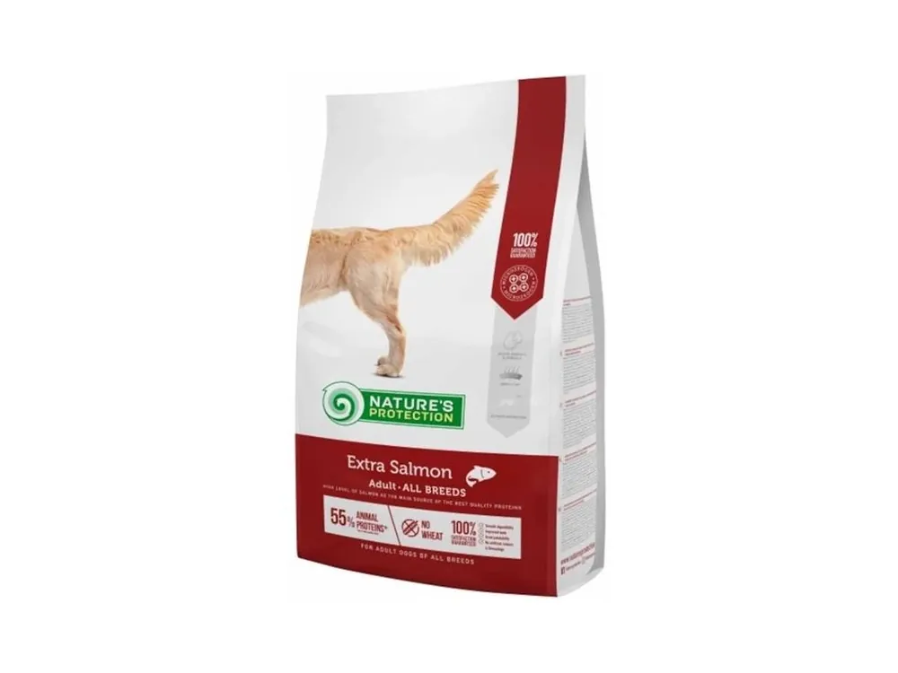 Nová Kolekce Nature‘s Protection Dog Dry Extra Salmon 2 kg