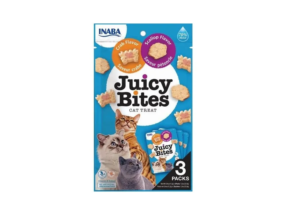 Tovární Cena Inaba Juicy Bites cat snack krab a hřebenatka