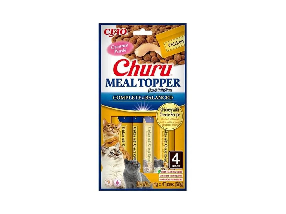 Inaba Churu Cat meal topper kuře a sýr 4x14 g Expresní Doručení