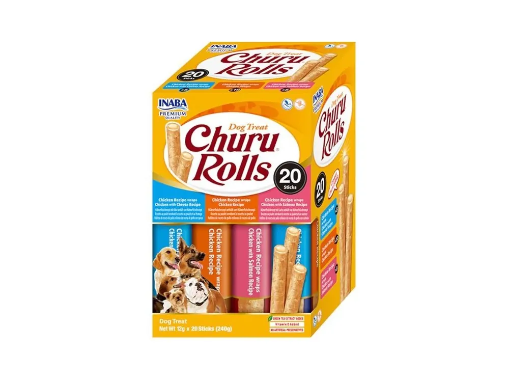 Bezpečná Platba Inaba Churu Rolls dog snack multipack 20x 12g