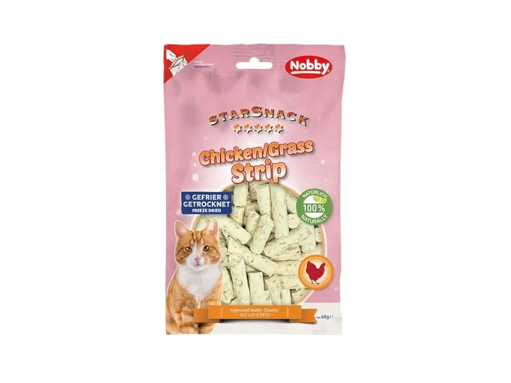 Akce Nobby - StarSnack cat FD Chicken & Cat Grass 60 g