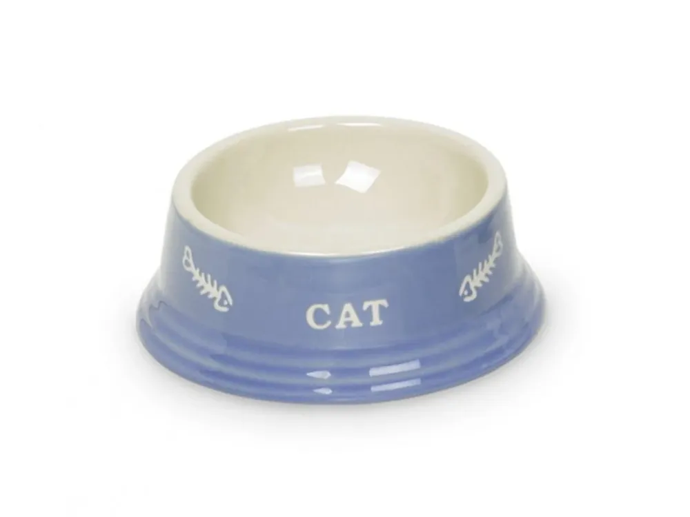 Nobby Cat keramická miska 14 x 4,8 cm modrá Vysoce Kvalitní