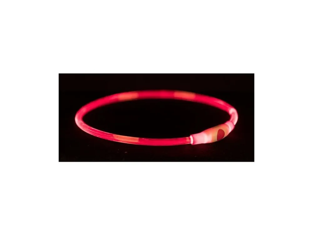 Rychlé Dodání Flash light ring USB, blikací obojek, červená