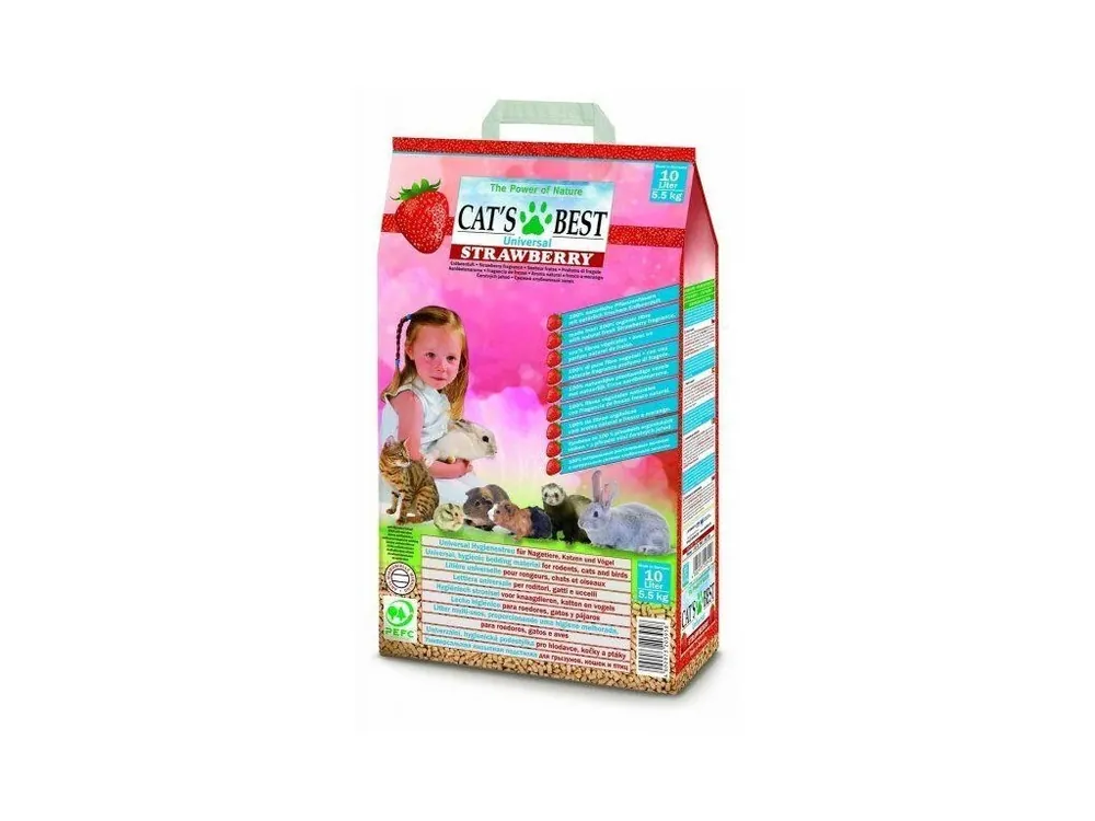Finální Výprodej Cats Best UNIVERSAL JAHODA 10 L / 5,5 kg - pelety