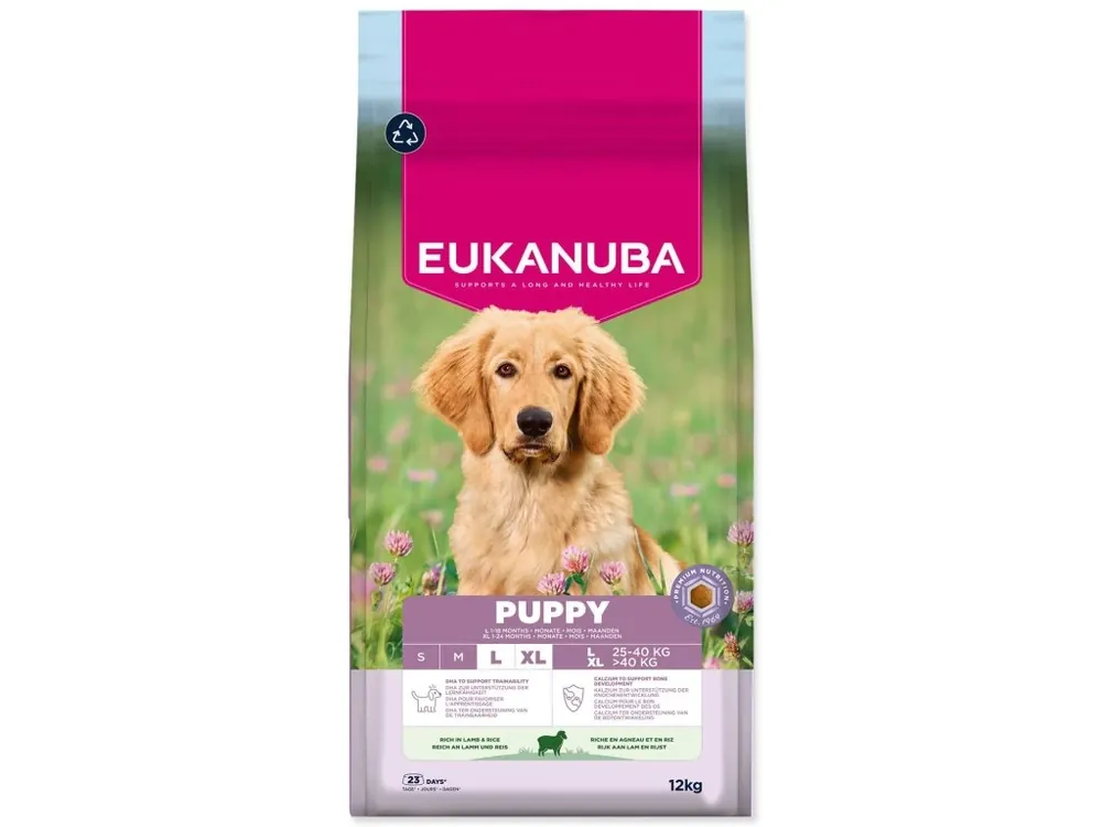 Nová Kolekce Krmivo EUKANUBA Puppy Large rich in lamb 12 kg
