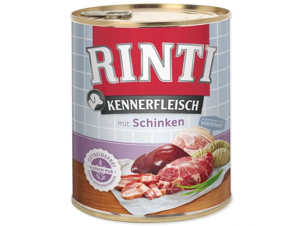 Konzerva Rinti Kennerfleisch Adult šunka 800 g Nakupujte Hned