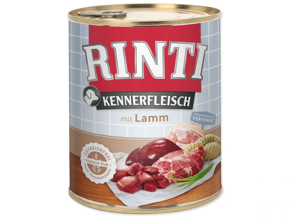 Rychlé Dodání Konzerva Rinti Kennerfleisch Adult jehně 800 g