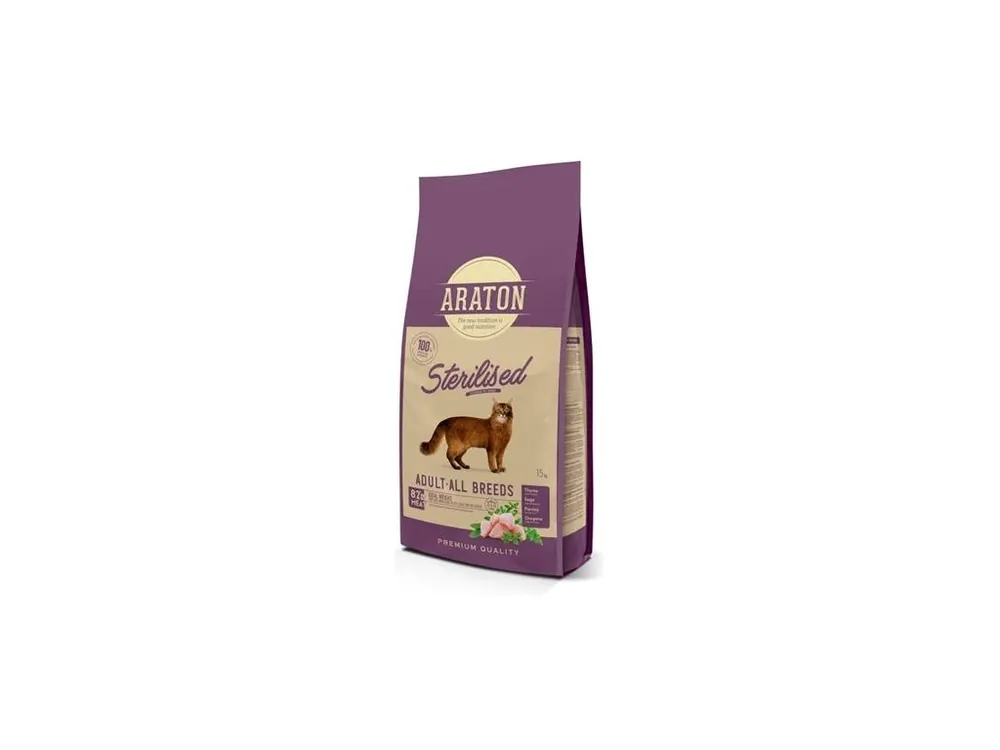 Araton Cat Dry Adult Sterilised Poultry 15 kg Super Cena