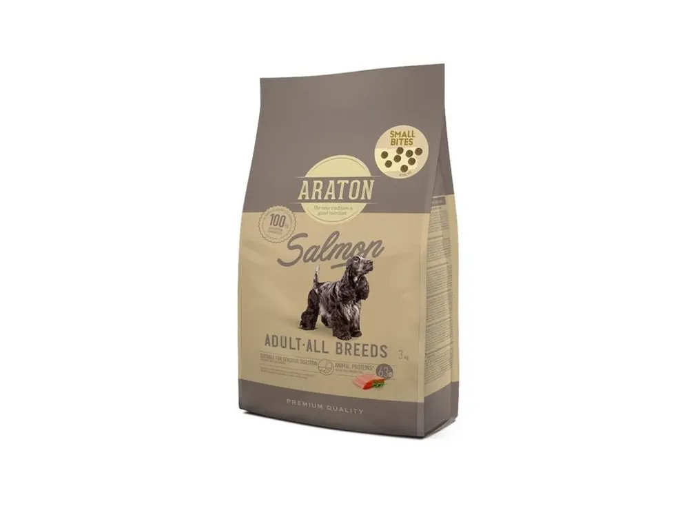 Nová Kolekce Araton Dog Dry Adult Salmon Small Kibble 3 kg