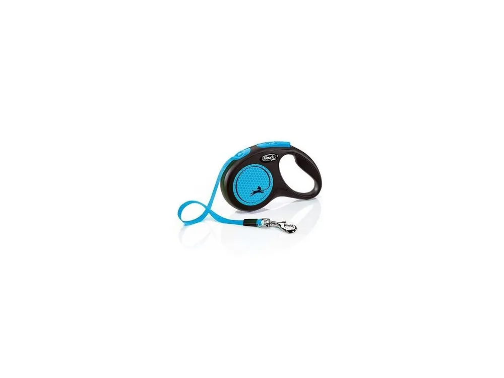 Flexi New Neon S pásek 5 m, max.15 kg, modrá Top Prodej