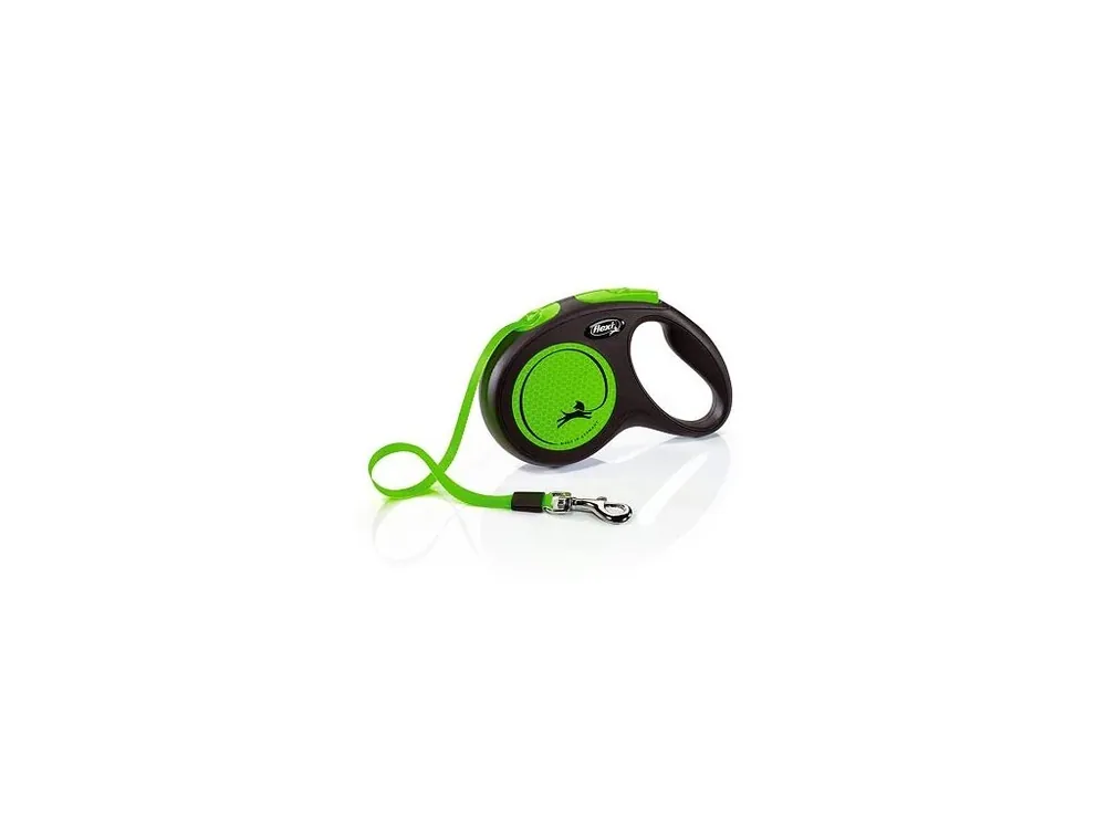 Víkendová Akce Flexi New Neon M pásek 5 m, max.25 kg, green