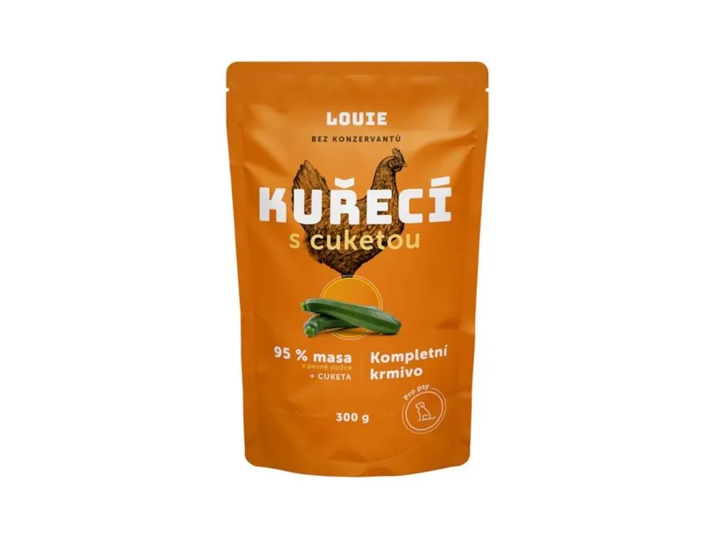 Louie kapsička pro psy kuřecí s cuketou 300g Nízká Cena