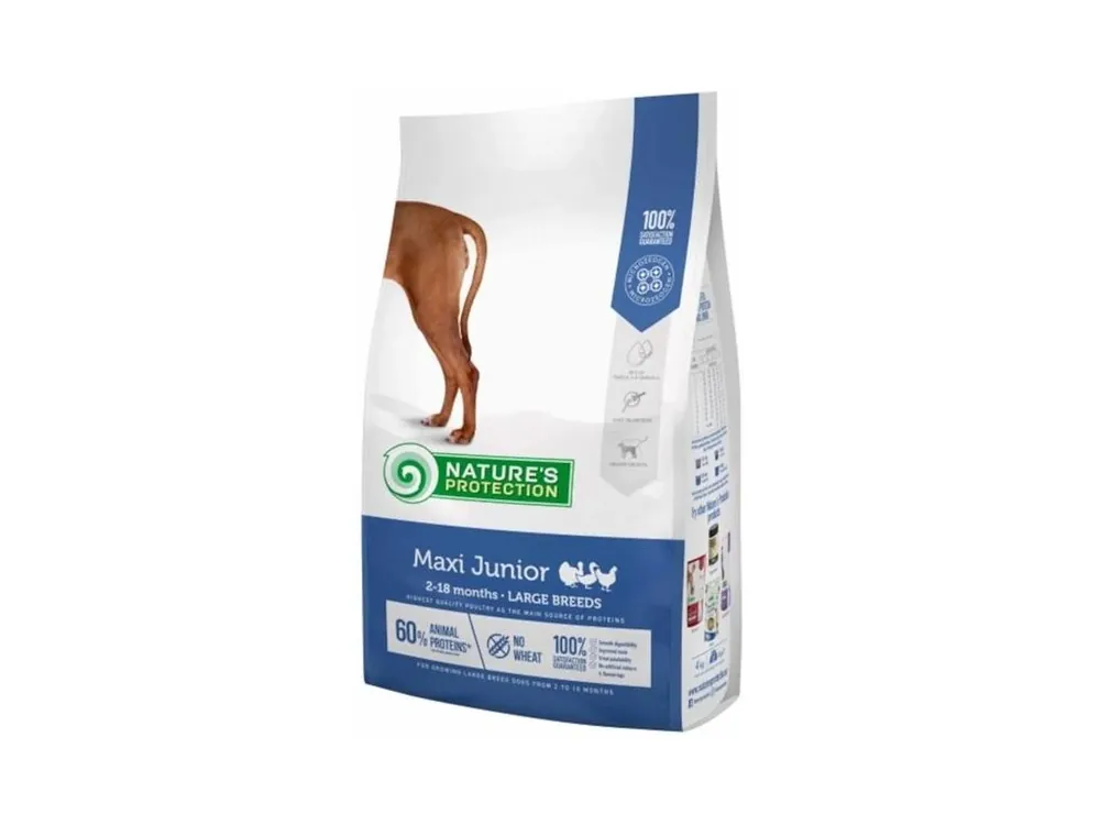 Vysoce Kvalitní Nature‘s Protection Dog Dry Junior Maxi 4 kg