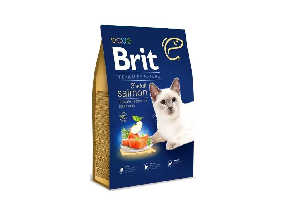 Kup Teď Brit Premium by Nature Cat Adult Salmon 8 kg