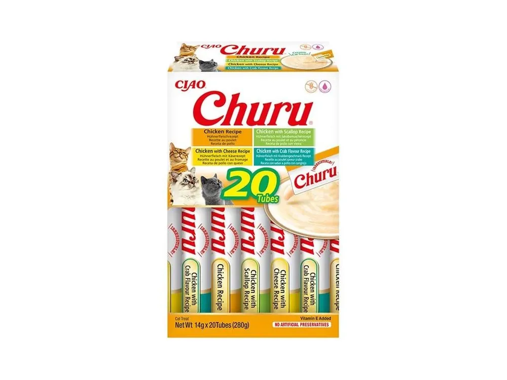 Levný Inaba Churu cat snack kuře multipack 20x14 g