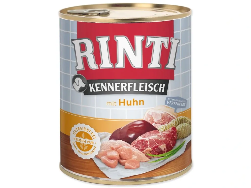 Zlevněný Konzerva Rinti Kennerfleisch Adult kuře 800 g