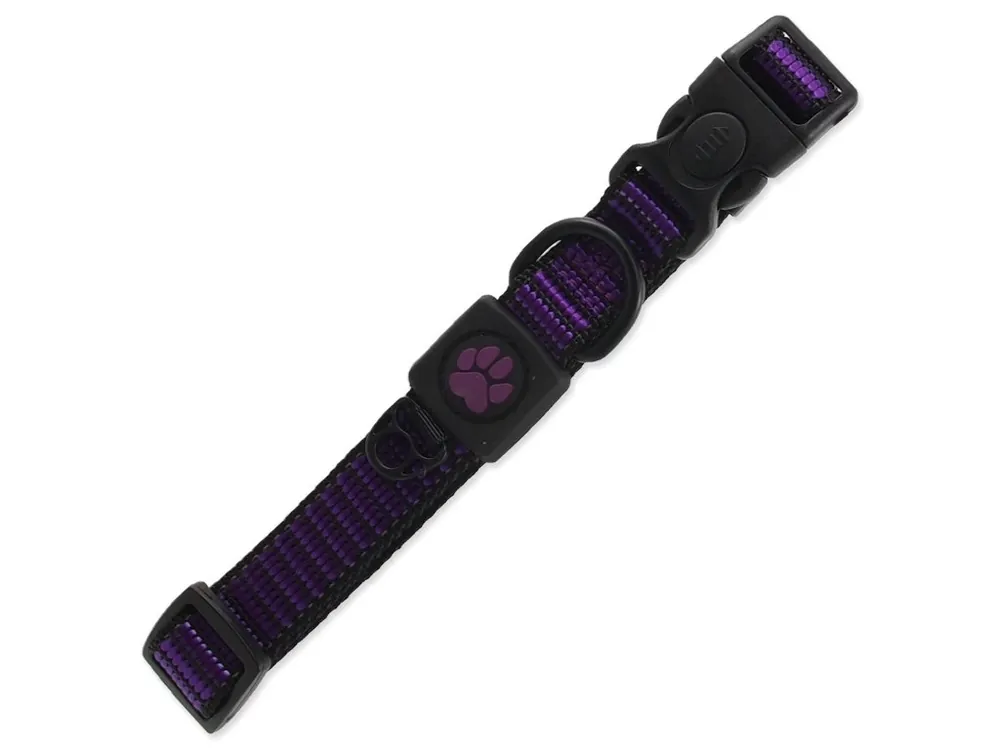 Obojek Active Dog Strong M fialový 2x34-49cm Zlevněný