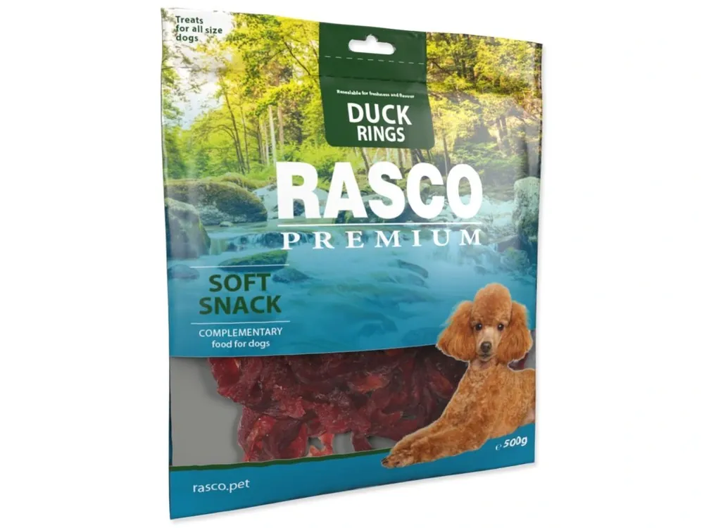 Pochoutka Rasco Premium kachna, kroužky 500 g Bezpečná Platba