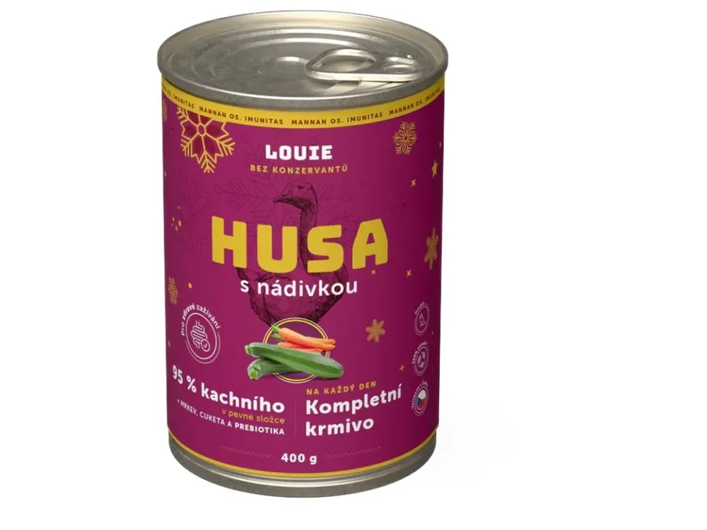 Louie konzerva pro psy husa s nádivkou 400 g Bezpečná Platba