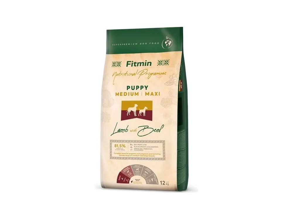 Fitmin Dog Medium Maxi Puppy Lamb & Beef 12 kg Nakupujte Hned