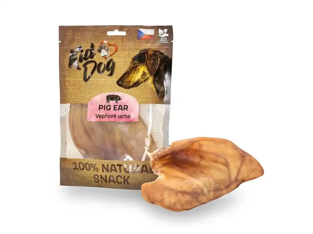 KIDDOG 100% Natural Snack, vepřové ucho 1 ks Cenový Hit
